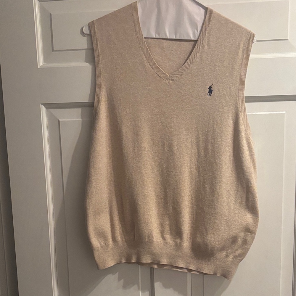 Ralph Lauren Cream V-Neck Sweater Vest